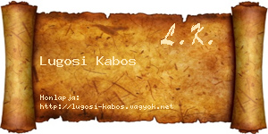 Lugosi Kabos névjegykártya